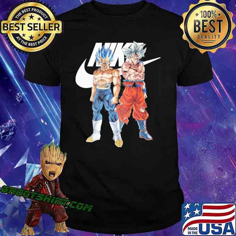 Son Goku and Vegeta Nike anime cartoon shirt