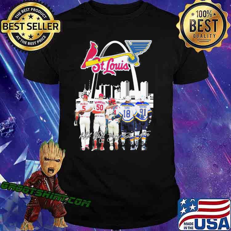 St. Louis Cardinals and St. Louis Blues signatures shirt