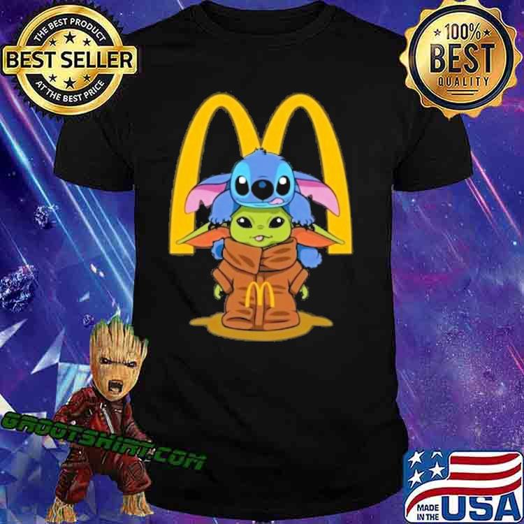 Stitch hug Grinch McDonald's shirt