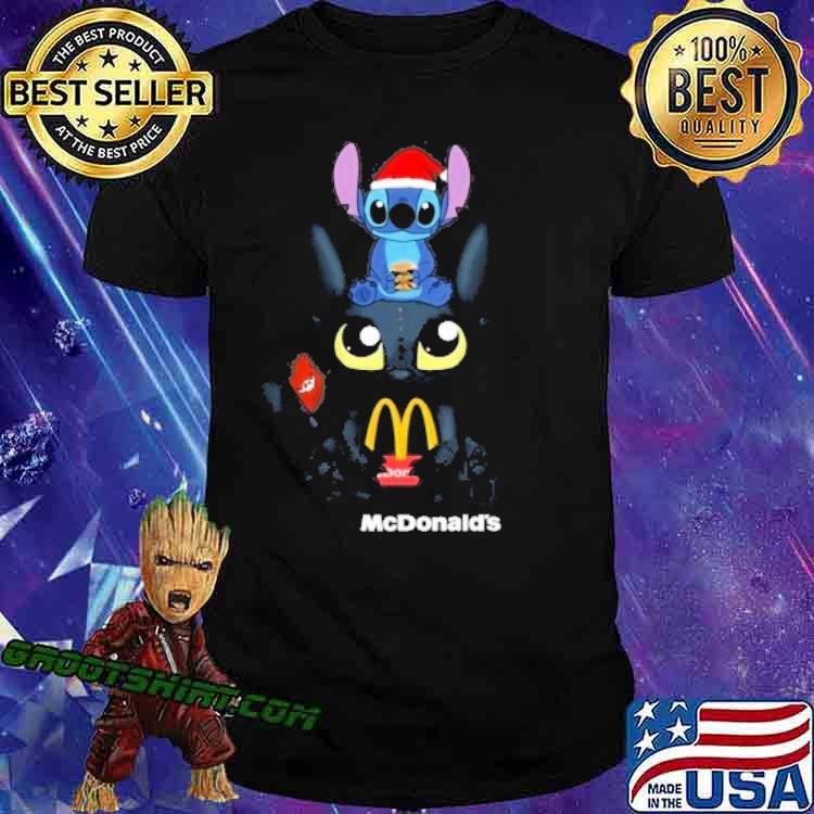 Stitch toothless McDonald's Christmas shirt