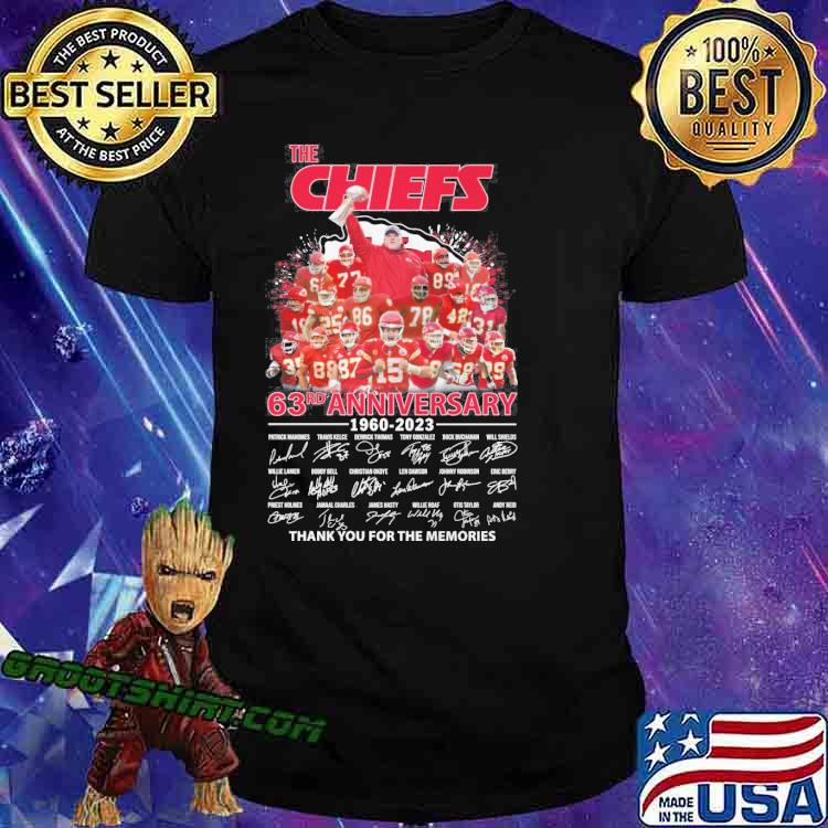 The Chiefs 63rd anniversary 1960-2023 thank you for the memories signatures shirt