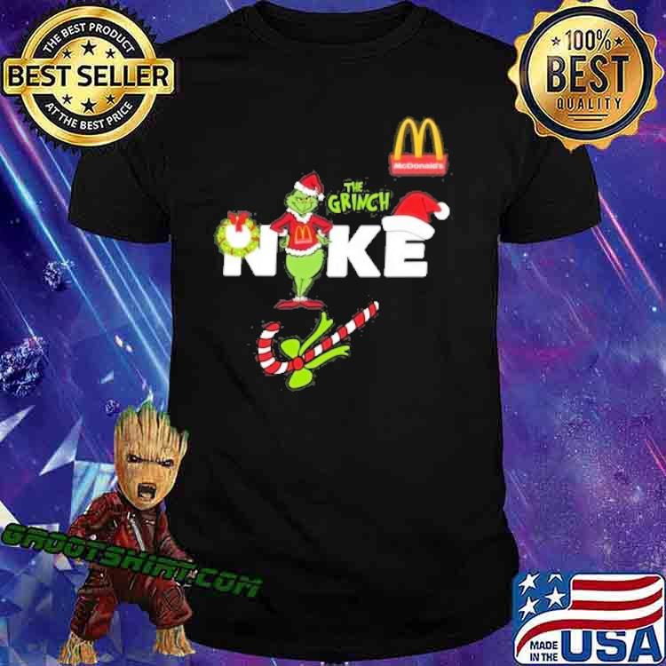 The grinch Nike McDonald's Christmas shirt