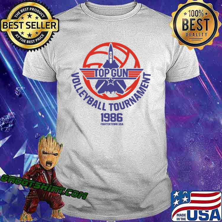 Top Gun volleyball tournament 1986 fightertown USA shirt