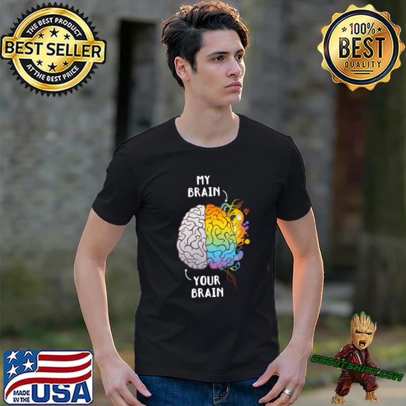 Autism Awareness Day Autistic Son Your Brain My Brain Retro T-Shirt