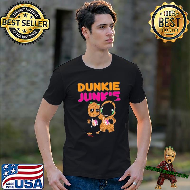 DUNKIN’ DONUTS groot and toothless Dunkie Junkie shirt