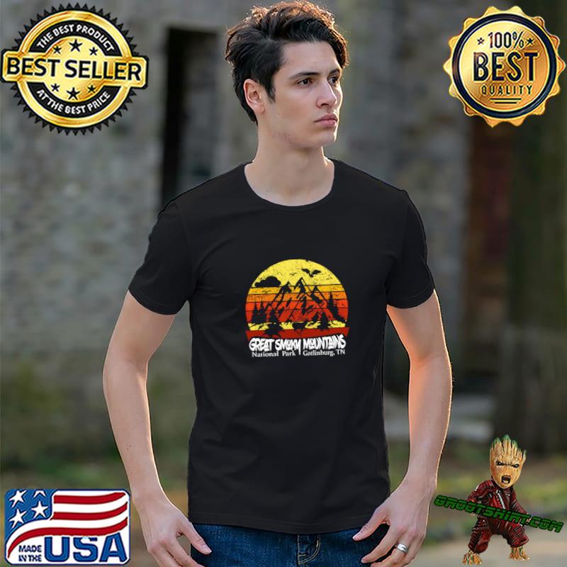 Great Smoky Mountains National Park, Gatlinburg Tennessee Retro Souvenir T-Shirt