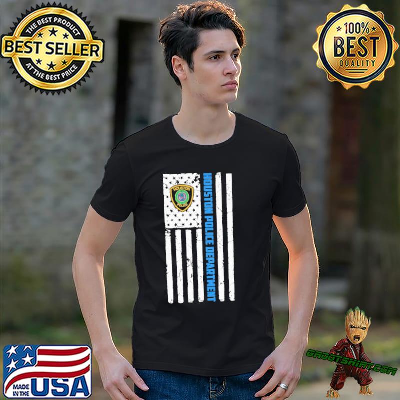 Houston Police department America flag shirt