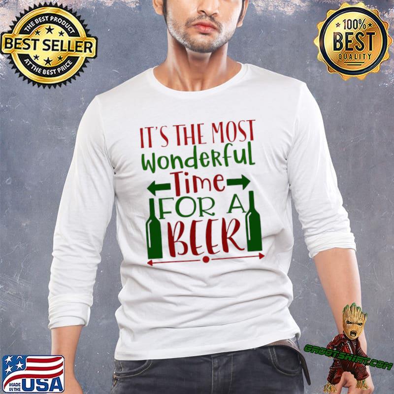 It's the most wonderful time for a beer christmas T-Shirt