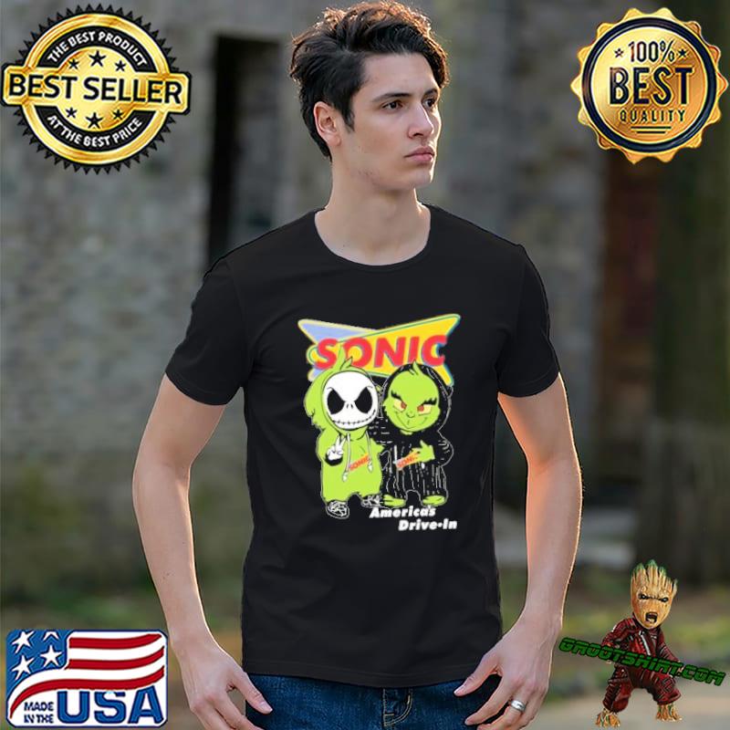 Jack Skellington and grinch Sonic America's Drive in shirt