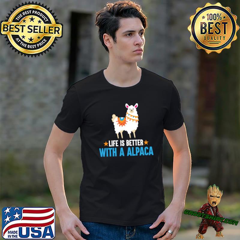 Life Is Better With A Alpaca Stars T-Shirt
