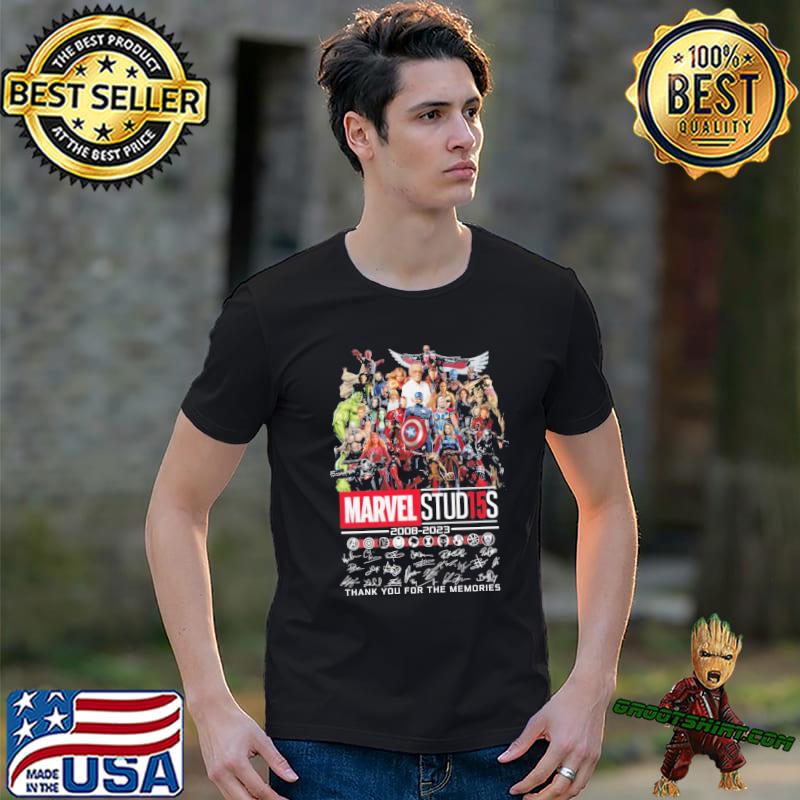 Marvel studios 2008-2023 thank you for the memories signatures shirt