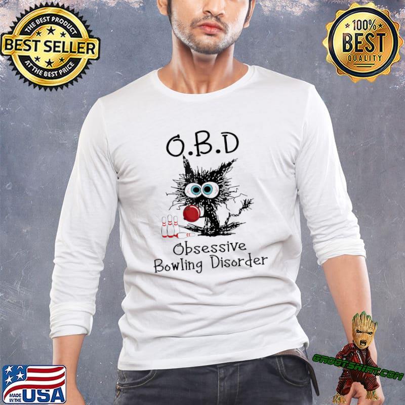 OBD Obsessive bowling disorder black cat shirt