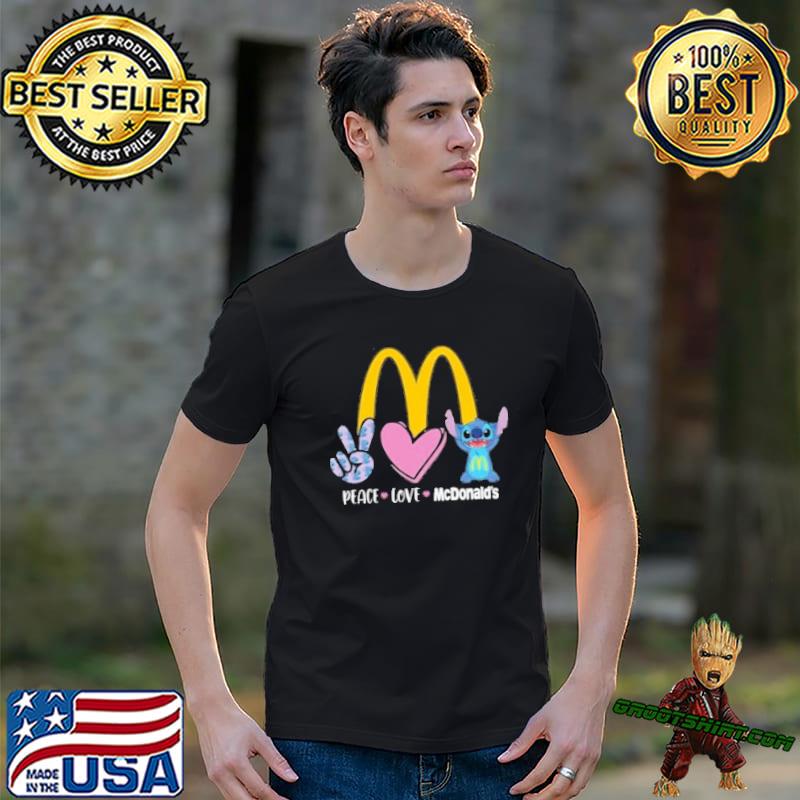 Peace love McDonald's Stitch shirt