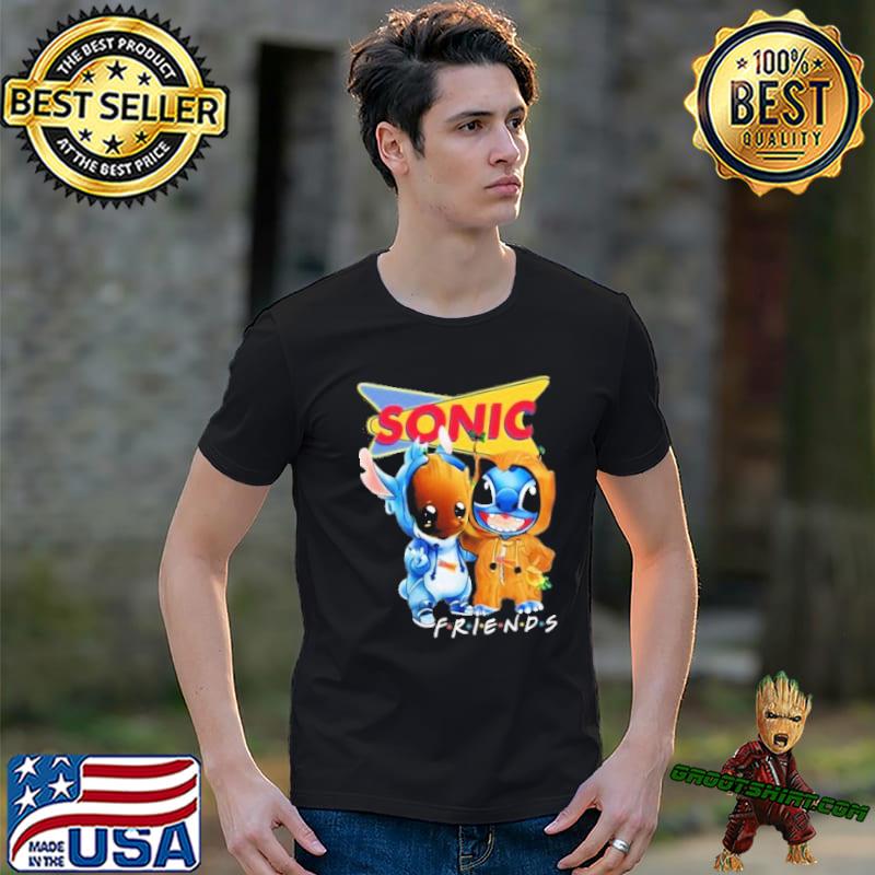 Sonic friends groot and stitch shirt