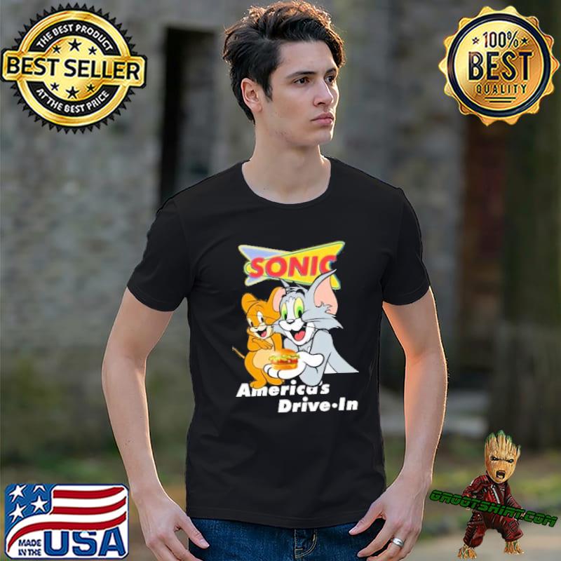 Tom and Jerry sonic America's drive in shirt