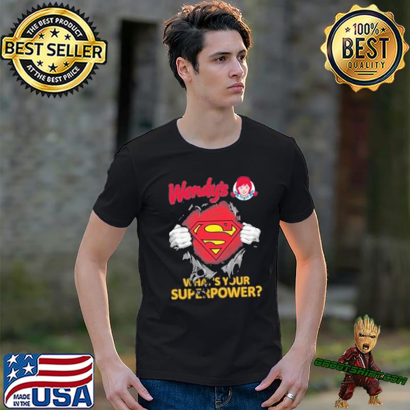 Wendy's what's your superpower superman shirt