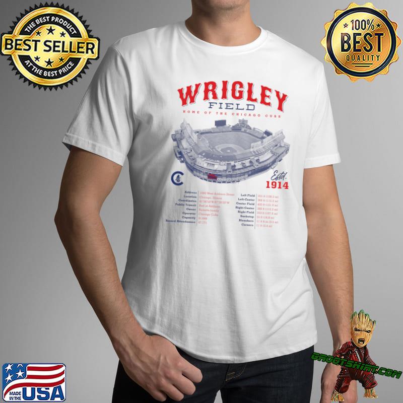 Wrigley Field Home Of The Chicago Cubs est 1914 T-Shirt, hoodie