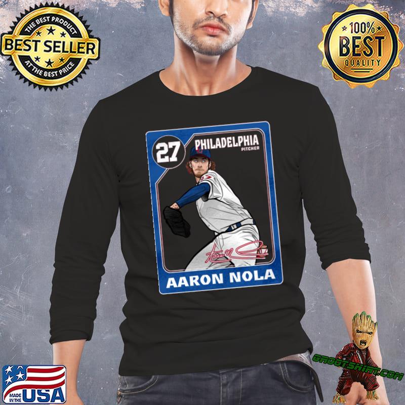 Aaron Nola Philadelphia Pitcher Baseball Signature MLB Card T-Shirt,  hoodie, sweater, long sleeve and tank top