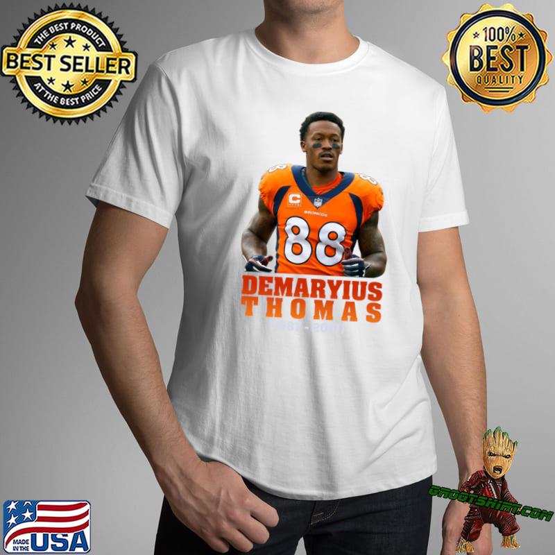 Demaryius Thomas football player 1987 2021 an american NFL T-Shirt