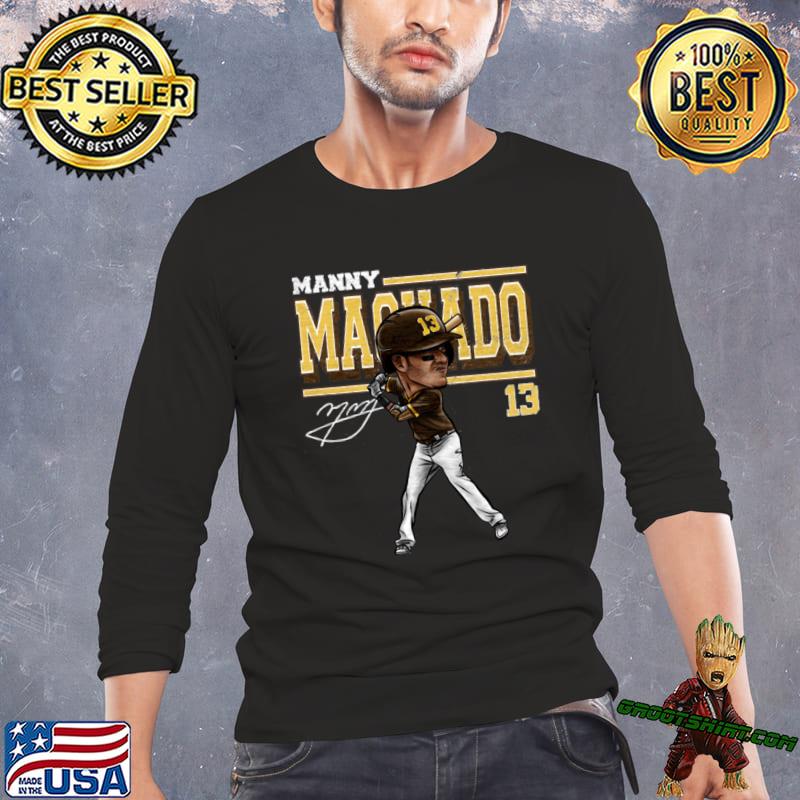 Manny Machado Men's Cotton T-Shirt - San Diego Baseball Manny Machado  Cartoon WHT