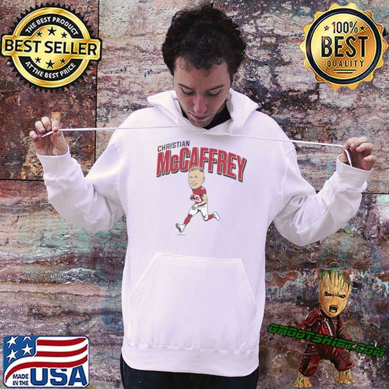 Top christian Mccaffrey Caricature T-Shirt, hoodie, sweater, long