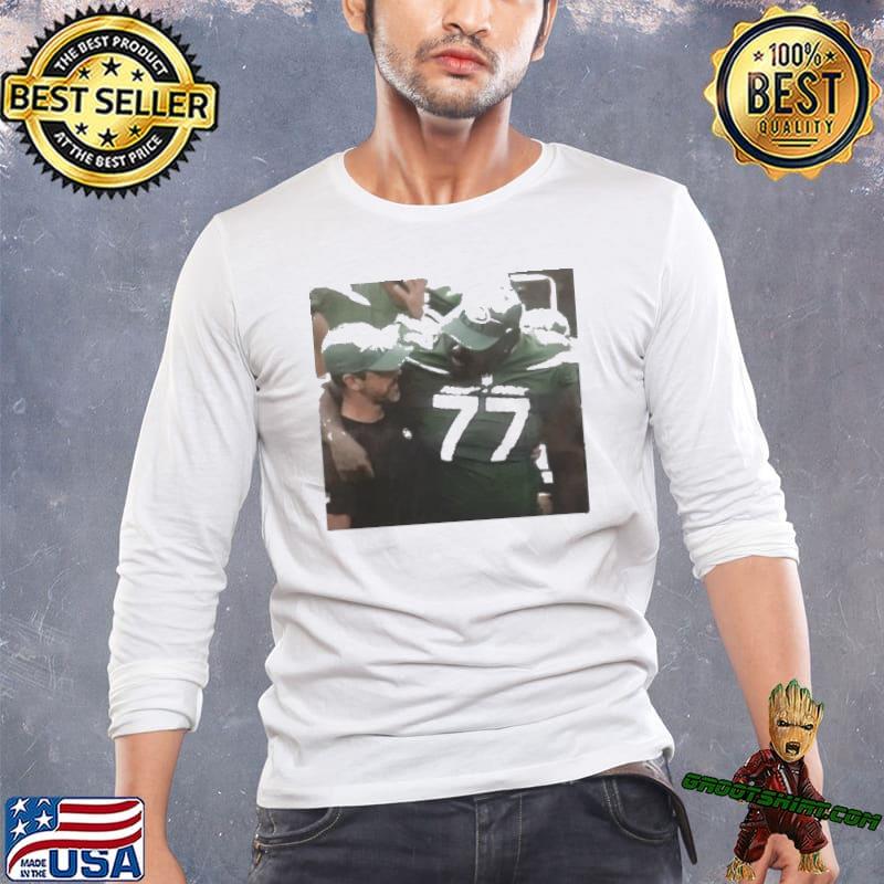 Aaron Rodgers hugging Mekhi Becton NY Jets shirt, hoodie, sweater