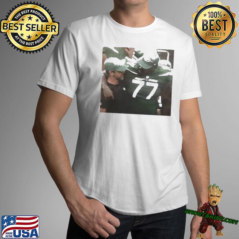 Aaron Rodgers hugging Mekhi Becton NY Jets shirt, hoodie, sweater