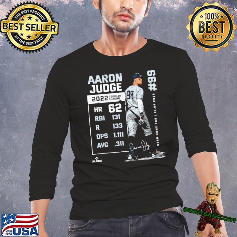  Record 62 Aaron Judge New York MLBPA T-Shirt : Sports