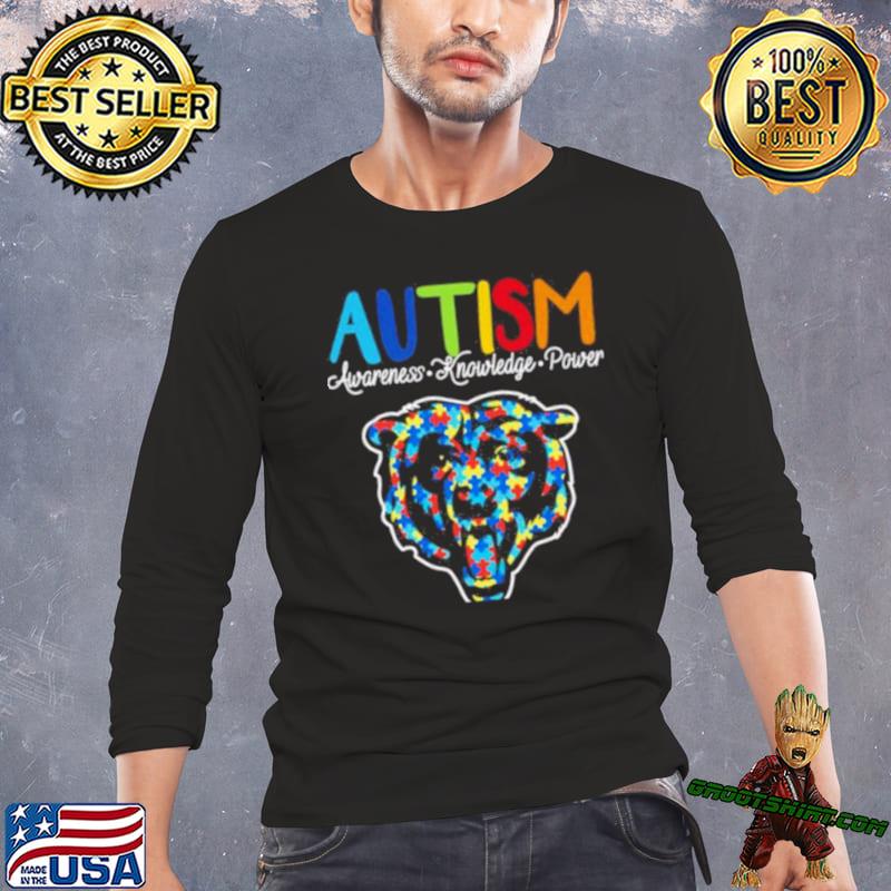 Chicago Bears autism awareness knowledge power shirt, hoodie, sweater, long  sleeve and tank top