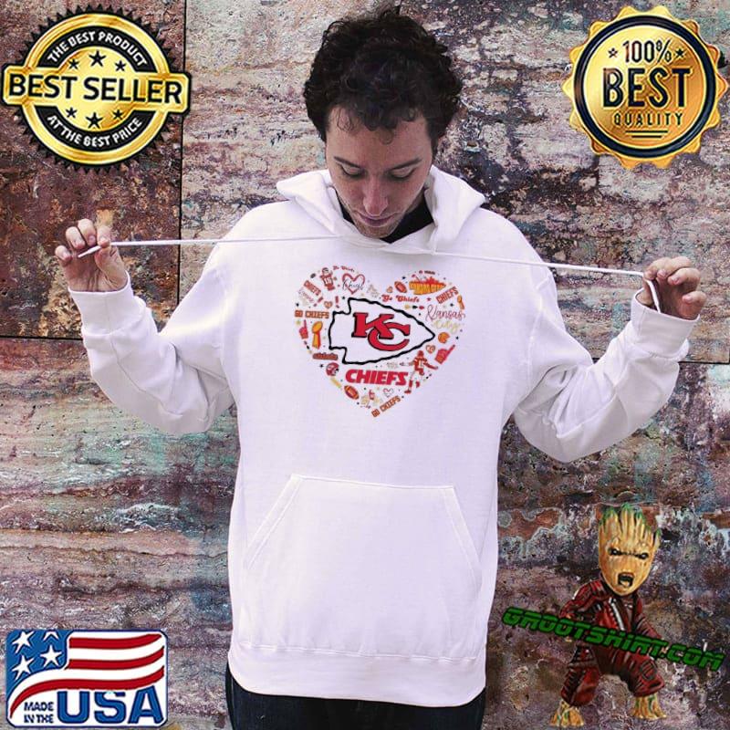 Chiefs Sweatshirt, Chiefs Heart Sweatshirt, KC Chiefs Sweatshirt