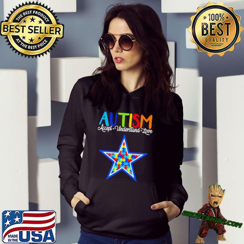 American Football Autism Shirts Dallas Cowboys T shirts Hoodies