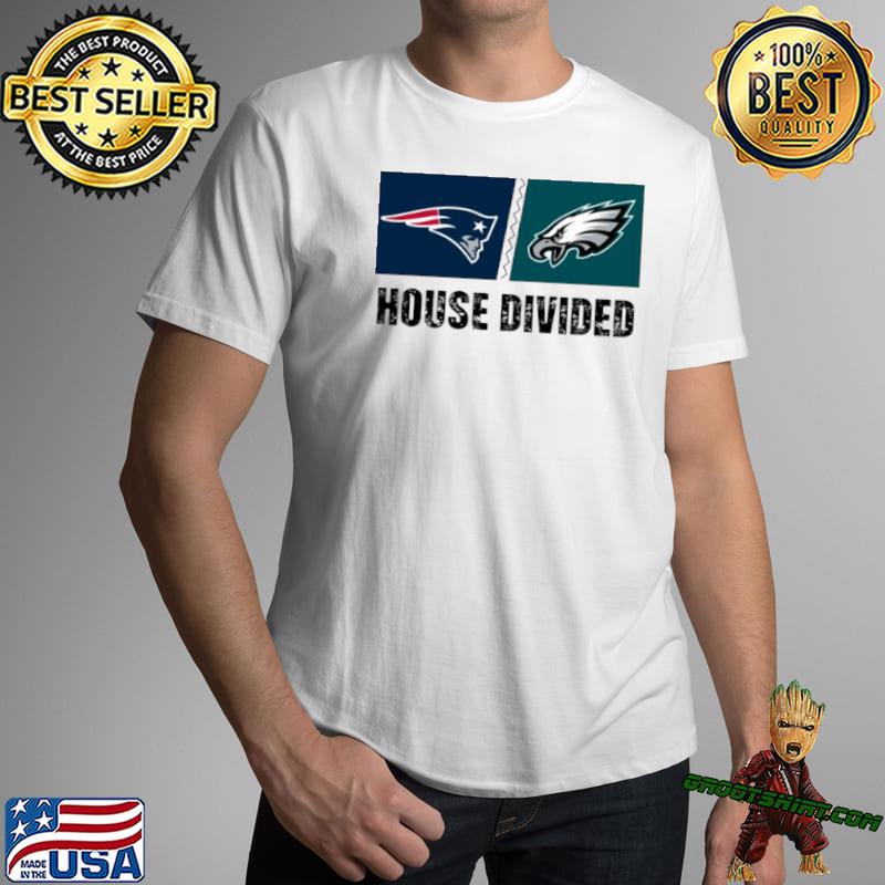 New England Patriots Vs Philadelphia Eagles House Divided Shirt - Peanutstee