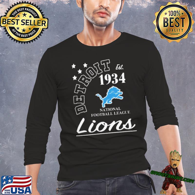 Detroit Lions football est. 1934 go Lions logo shirt, hoodie, sweater, long  sleeve and tank top