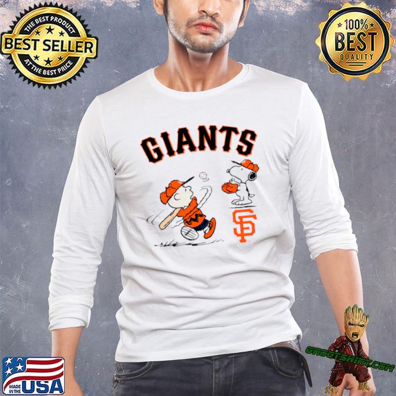 Peanuts Charlie Brown And Snoopy Playing Baseball San Francisco Giants shirt,  hoodie, sweater, long sleeve and tank top