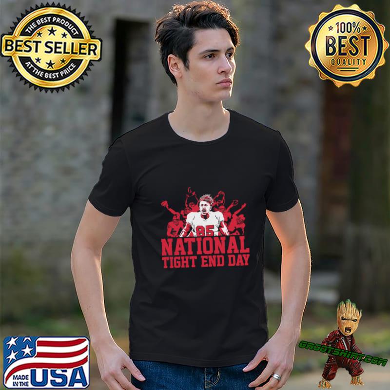 George Kittle: National Tight End Day, Small / Youth T-Shirt - Pro Football - Black - Sports Fan Gear | BreakingT