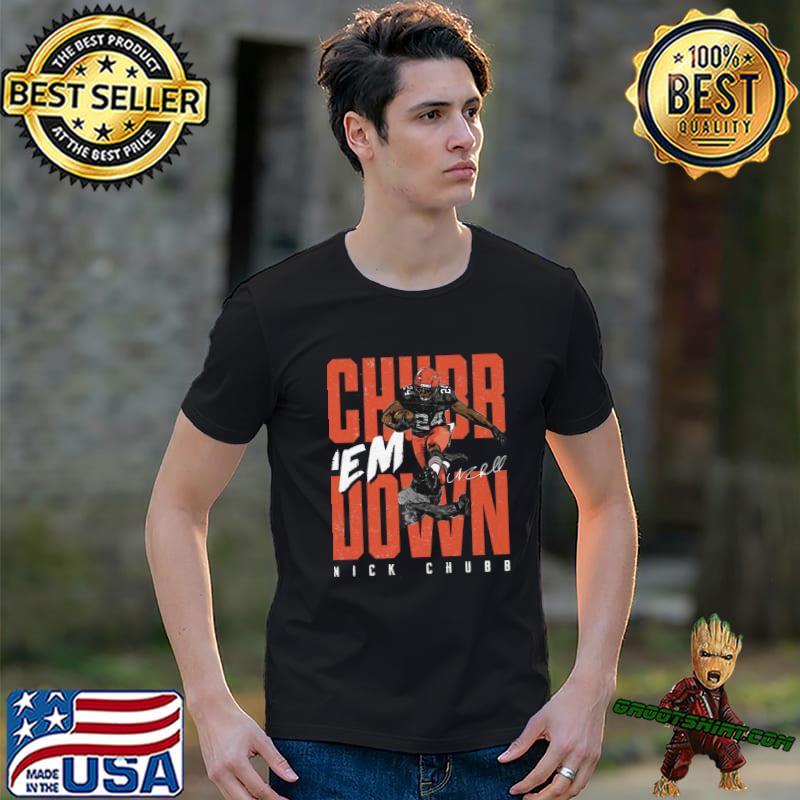 Nick Chubb Shirt, Cleveland Football Men's Cotton T-Shirt