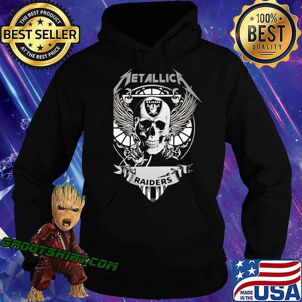 Opa boete Symposium Skull metallica oklahoma raiders logo shirt, hoodie, sweater, long sleeve  and tank top