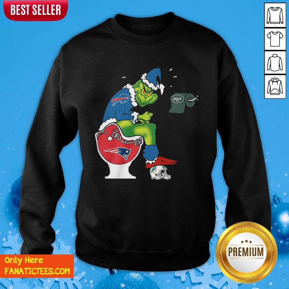 Premium hot the grinch Pittsburgh Steelers shit on toilet Cleveland browns  and other teams christmas shirt